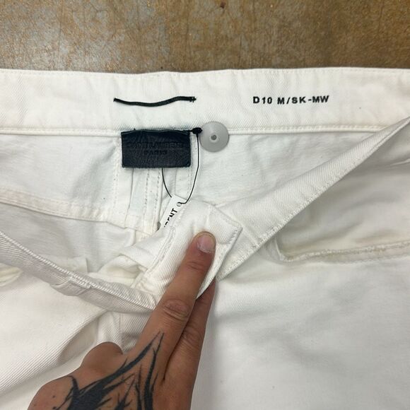 Saint laurent white men’s jeans 32 good condition - Picture 3 of 12